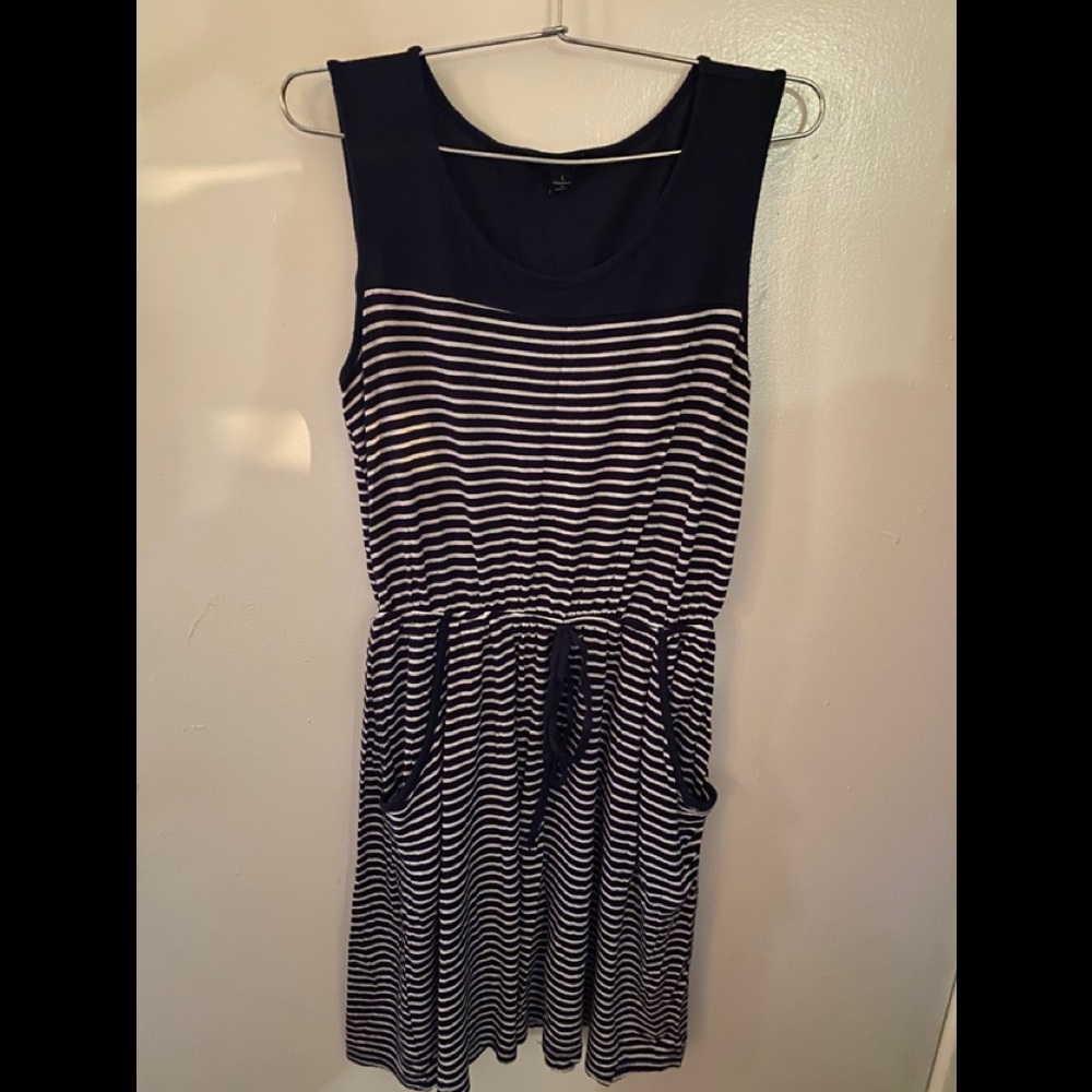 Blue striped dress
